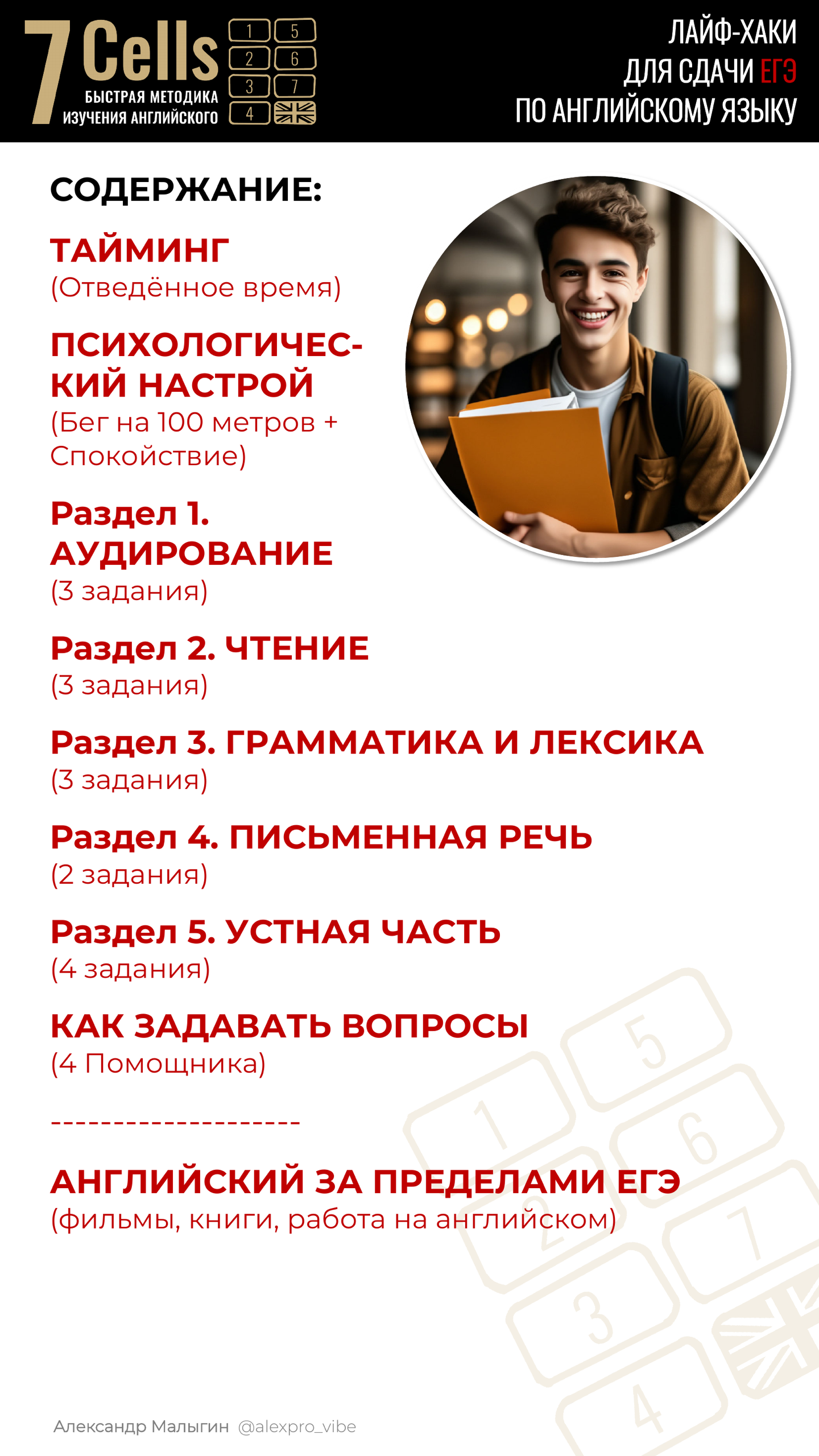 Обложка гайда «Лайфхаки для сдачи ЕГЭ по английскому языку»